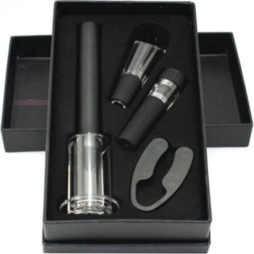 4 Pcs Wine Opener Set, Air Pressure Pump Bottle Opener Gift Box Includes Wine Opener Kit Vacuum Stopper and Wine Pourer Tool