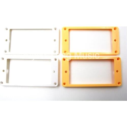 Niko 4pcs Cream White Flat Plastic Humbucker Pickup Frame Holder Mounting Ring 5*7/7*9mm