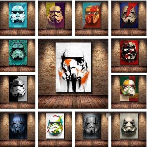 Disney Star Wars Stormtrooper Canvas Paintings Marvel Movie Posters and Prints Modern Abstract Wall Art Pictures for Home Decor