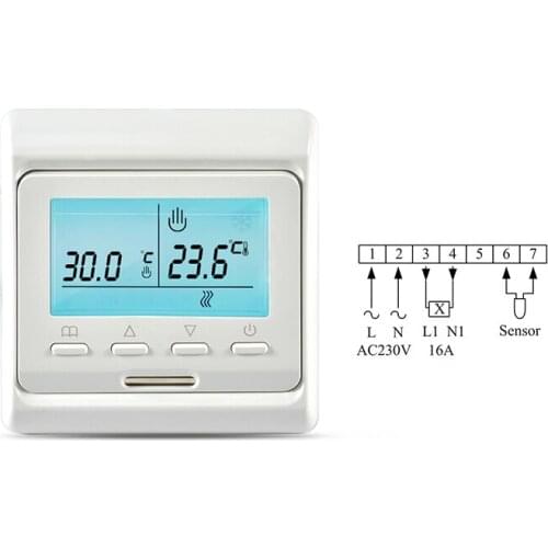 2021 LCD Programmable Smart Home Floor Heating Temperature Regulator Controller Air Machanical Thermostat Warm Room Universal