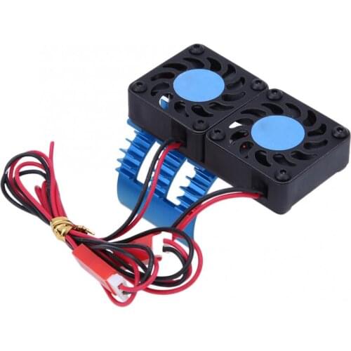 SURPASS HOBBY DC 5V 0.15A RC Radiator A2 Dual Cooling Fan Aluminum 540 Noninductive Motor Radiator Fit for HSP RC Car Accessory