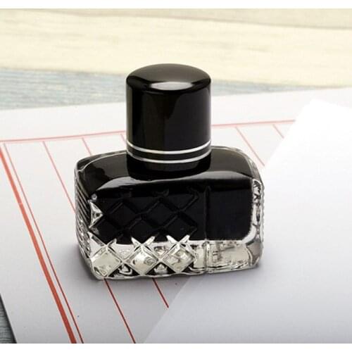 Smooth Writing Fountain Pen Quick Drying Ink Refill Glass Bottled School Student R66C