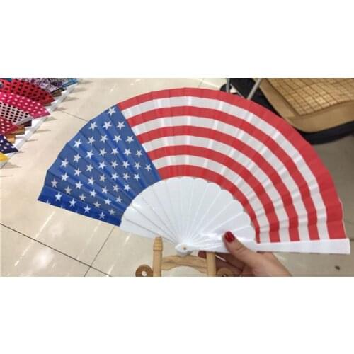 Silk Hand fan with diffent courtry flag Fan 1pc/lot