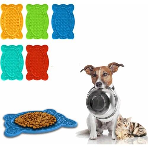 Pet Silicone Licking Mat Food Grade Silica Anti Choking Dog Bowl High-temperature Resistance Not Deformed Cat Accessories For Do