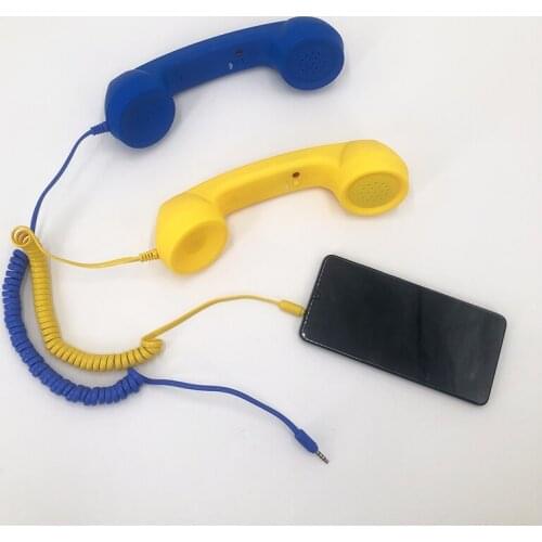 Cute Wireless Retro Telephone Handset and Headphones For A Mobile Phone With Comfortable Call