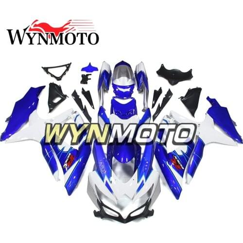 Complete Fairings Kit For GSXR600 750 2008-2010 08 09 10 K8 Injection ABS Plastics Bodywork Fairings Cowlings Frames White Blue