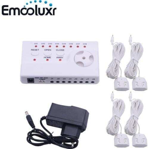 Smart Home Water Leakage Warning System with 4pcs Water Sensor Cable and 1pc Water Leak Warning Central Unit