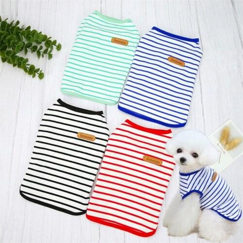 Dog Sweater Vest For Small Large Dogs Clothes Cat Shirt Stripe Pet Clothing Summer Chihuahua Puppy Dog Vest for Pet Clothes