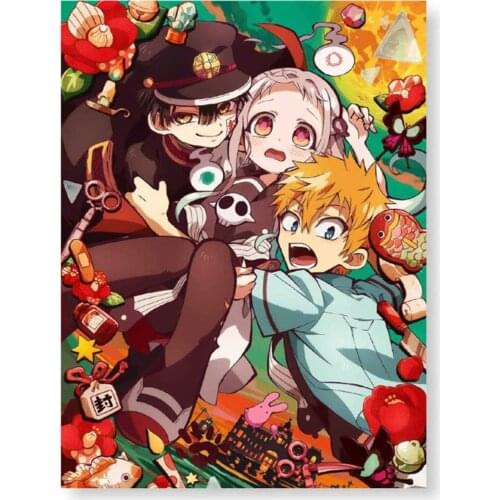 Toilet-bound Hanako-kun Wall Art Oil Painting Decor Print On Canvas Japanese Anime Living Dining Room Bedroom Decor