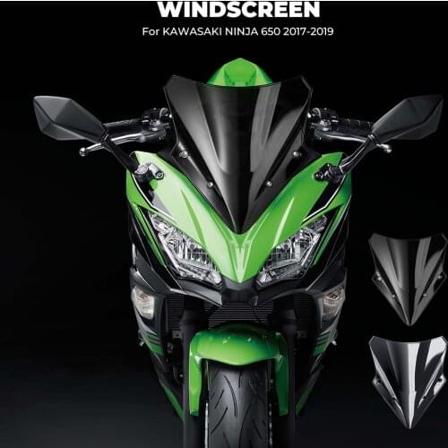 KEMiMOTO Windshield For KAWASAKI Ninja 650 Ninja650 Windscreen Wind screen Wind Deflector 2017 2018 2019 Motorcycle Accessories