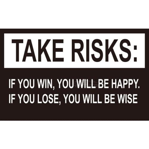 Take Riskes Car Body Stickers Window Door Decal Funny Top Quality Waterproof ZP147