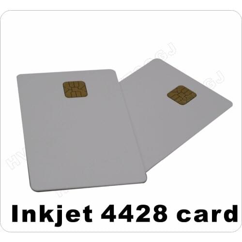 200pcs Free shipping Contact IC Card SLE4428 chip inkjet printing