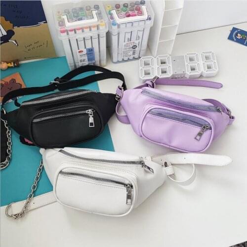 2021 New Casual Women PU Waist Packs Casual Shoulder Bags Waist Belt Purse