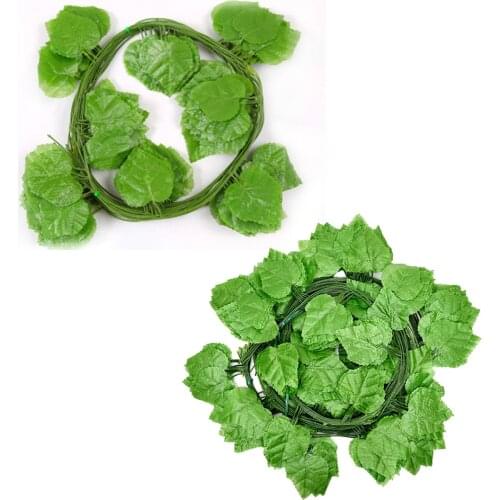 12 Piece 30 / 20 Pcs Leaf Silk Ivy Garland Plants Grape Red Vine Wedding Birthday Party Garden Decoration Artificial Green Home
