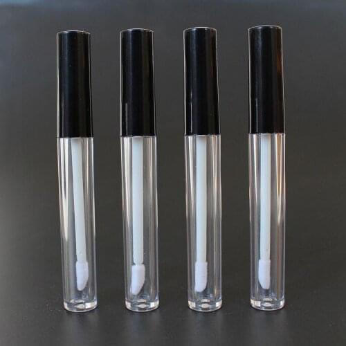 3ML ML Empty Lip Gloss Containers Bottle Cosmetic Container Tube W/ Plug Black Cap For Lip Samples Travel Split Charging DIY Mak