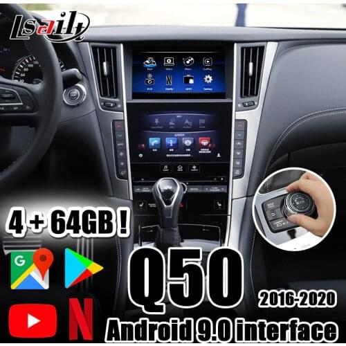 Android 9.0 3G RAM Multimedia video interface support wireless carpaly/Android auto for Infiniti 2015.5-20 Q50 Q60