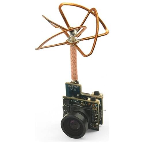 5.8G 25mW 48Ch Transmitter / TX w/ 520TVL Camera Leaf Antenna (2.9-5.5V Input) for FPV Quadcopter Drones