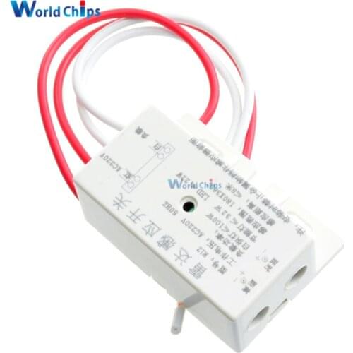 New 220V AC 50Hz Auto Infrared Sensor Switch PIR Microwave Radar Body Motion Sensor Module Adjustable For Time Distance Range