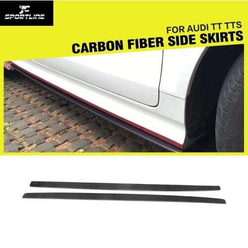 Car-styling Carbon Fiber / FRP Auto Side Skirts Extension for Audi TT Coupe 2013-2014 TTS 2008-2013