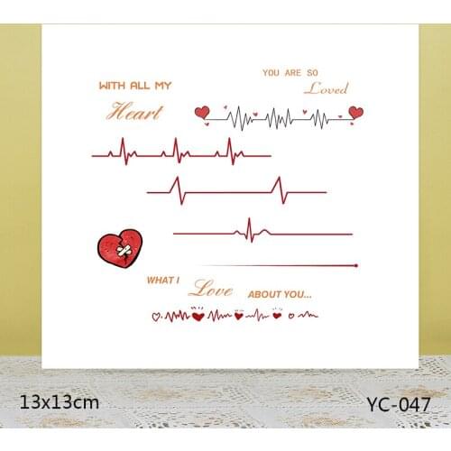 AZSG Heartbeat sound Clear Stamps For DIY Scrapbooking/Card Making/Album Decorative Rubber Stamp Crafts