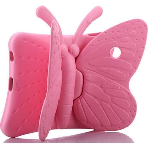 For Apple iPad Cover Case Protective Back Cover 3D Butterfly Shockproof EVA Foam Stand Case Cover For i Pad 2 3 4 / Mini123
