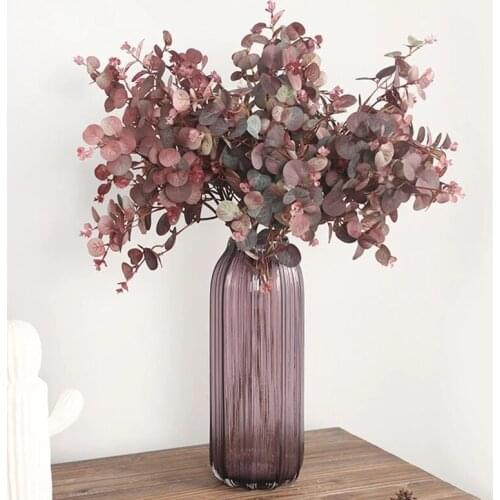 Long Branch Eucalyptus Rayon Flower Stand Autumn High Quality Artificial Plant Decoration Living Room Bedroom Party Wedding
