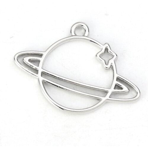 DoreenBeads Fashion Zinc Based Alloy Pendants Eye Astronaut Spaceman Gold Silver Color Jewelry DIY Findings Charms, 2 PCs