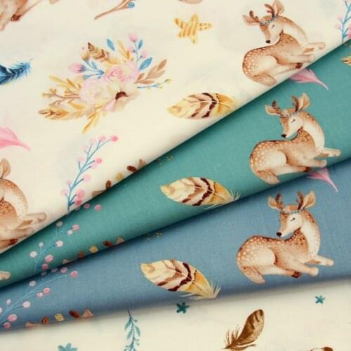 Cotton Bed Sheet Fabric Printed Twill Cloth For DIY Patchwork Quilting And Fashion Dress Making Material