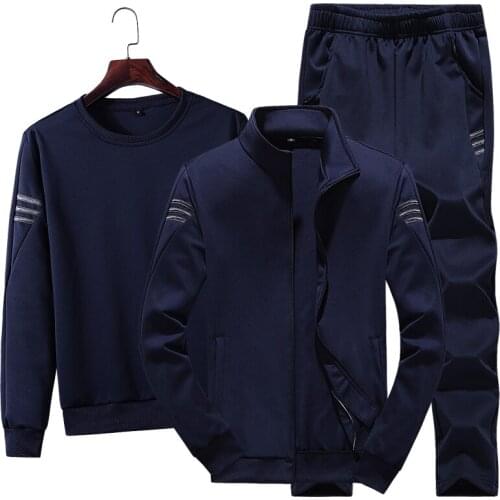 Track Field Clothing Three Piece Suit Jacket + Underwear + Pants Sportswear Fashion Outdoor Mountaineering Running Sweatshirts