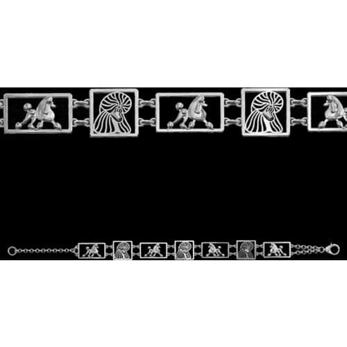 Poodle square frames Bracelet Pet dog Jewelry