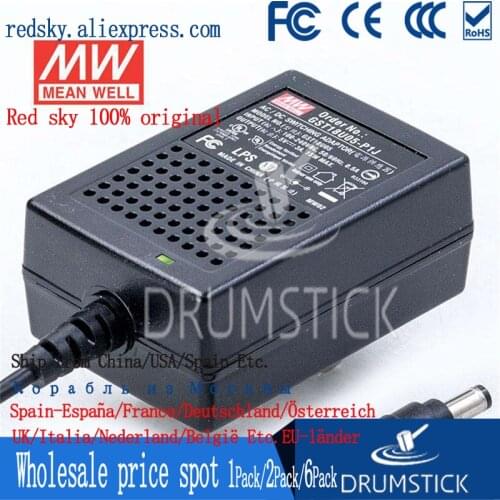 Steady MEAN WELL GST18A12-P1J 12V 1.5A meanwell GST18A 18W AC-DC Industrial Adaptor 3 plug energy-saving Replace GS