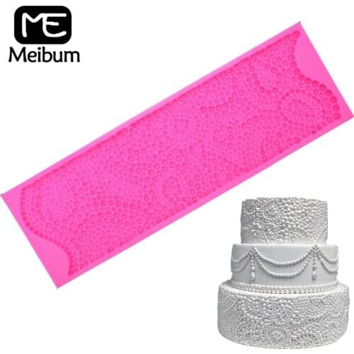 Meibum Fondant Cake Mold Pearl Block Decorating Pan Wedding Birthday Party Sugar Craft Mould Gum Paste Pastry Baking Tools