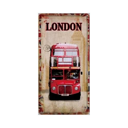 Bar Decoration London Metal Plates Vintage Metal tin sign Bar Wall art craft painting Beer metal Sign Bar Pub sign 15x30cm