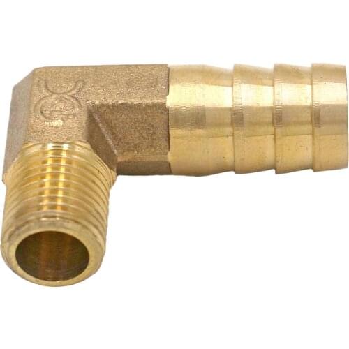 LOT 2 Hose Barb I/D 14mm x 1/4" BSP Male Thread Elbow Brass coupler Splicer Connector fitting for Fuel Gas Water