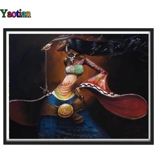 Diamond Painting Kit Abstract African Woman Pictures Of Rhinestones 5D DIY Diamond Embroidery Cross Stitch Mosaic Sale Craft Kit