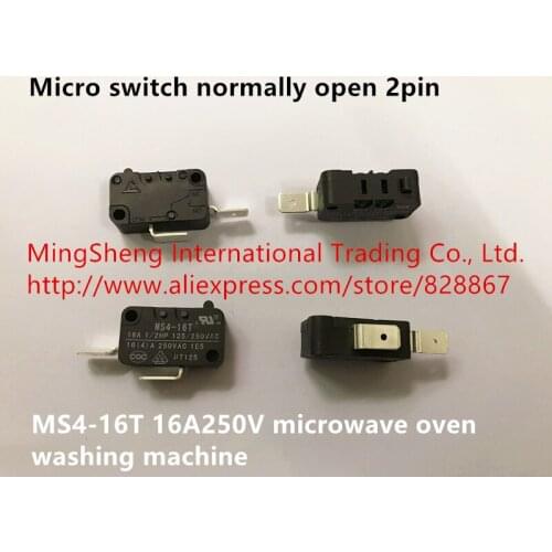 Original new 100% micro switch normally open 2pin MS4-16T 16A250V microwave oven washing machine