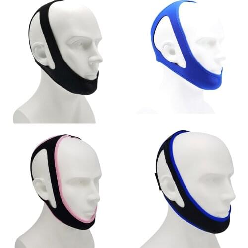 Anti Snore Chin Strap Stop Snoring Snore Belt Sleep Apnea Chin Support Straps for Woman Man Night Sleeping