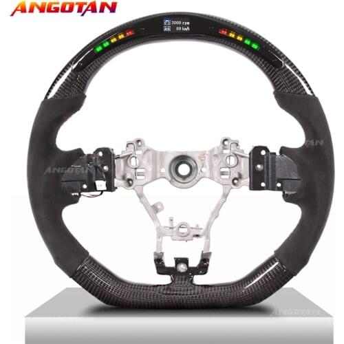 Steering Wheel Fit For Subaru sti/ wrx 2015-2021 Carbon Fiber LED Itlay Alcantara Car Steering Wheel