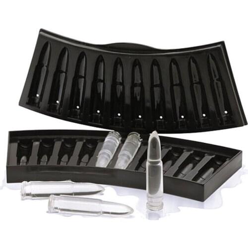 10 Grids Silicone Ice Mold Bullet Shape Ice Tray DIY Ice Cream Maker Molds Drinking Bar Tool Kitchen Accessories