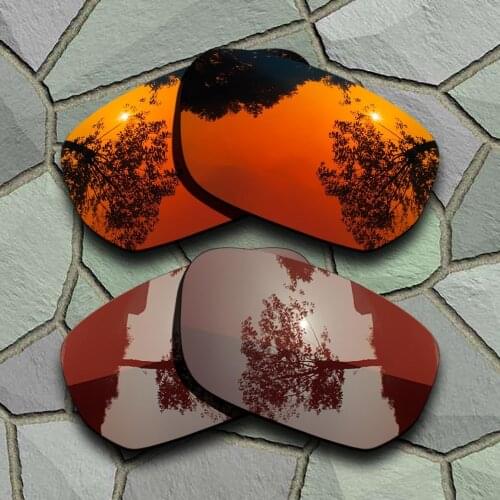 Red Orange&Bronze Brown Sunglasses Polarized Replacement Lenses for Oakley Style Switch