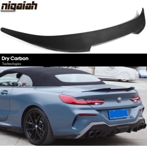 Dry Carbon Rear Spoiler Trunk Wing Fit for BMW 8 Series G14 & F91 M8 Convertible 2-Door PSM Style 2020