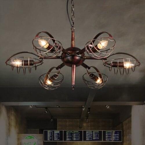 IWHD Bar Cafe Retro Lamp LED Hang Lights Loft Style Industrial Lighting Pendant Lights Home Lighting Fixtures 6 Heads Hanglampen