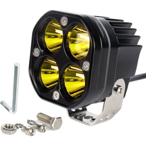 Universal 1pc 3 Inch 10-30V 40W Yellow LED Work Spot Light Pods For 4x4WD Off Road Car Driving SUV Fog Lamp DIY Accessories