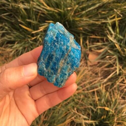 1PCS natural blue apatite rough gemstone mineral specimen reiki healing crystals stone meditation for home decoration wholesale