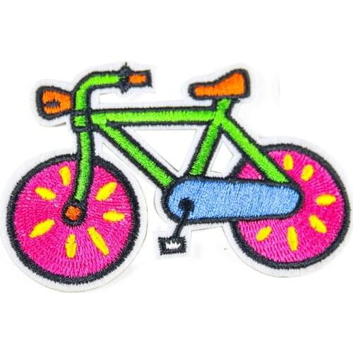 2PCS Biker Patches Embroidery Clothes Stickers for Clothing DIY Patch Cute Applique Iron on Sewing Accessories Fabric Decor