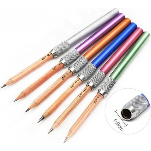 3PCS Metal Pencil Extender Sturdy Pencil Holder Lengthener Portable Pencil Extension Rod Artistic Drawing Supplies for Artists