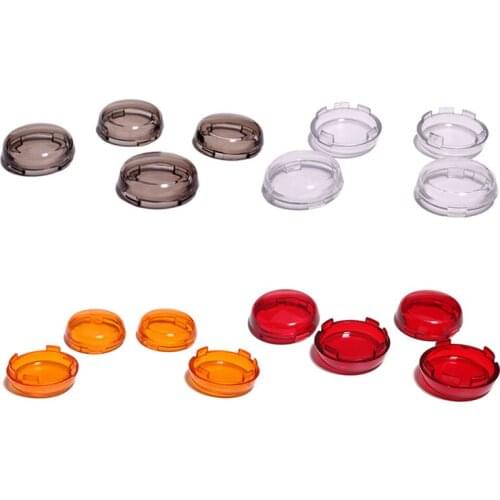 4Pcs For Turn Signal Light Indicator Lens Cover For Sportster 1200 Touring Dyna Softail Fatboy Electra Road K