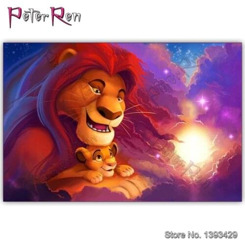 Diamond Painting crystal Embroidery The Lion King Full Round/Square Cross Stitch Cartoon Diamond Mosaic Kids Gift Home