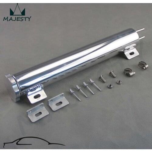 2" x 13" 2 x 13 Aluminum Radiator Overflow Tank Catch Can Universal Reservoir