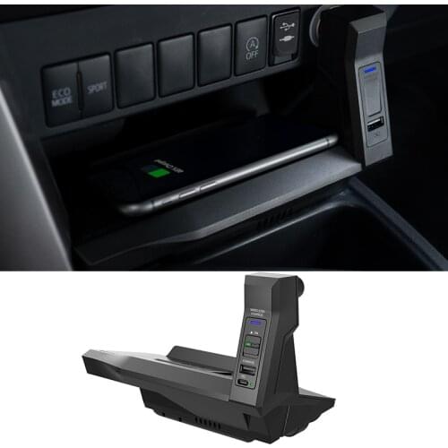 Car QI wireless charger 10w phone charger for Toyota RAV4 RAV4 Hybrid accessories charging case charging holder 2013-2018